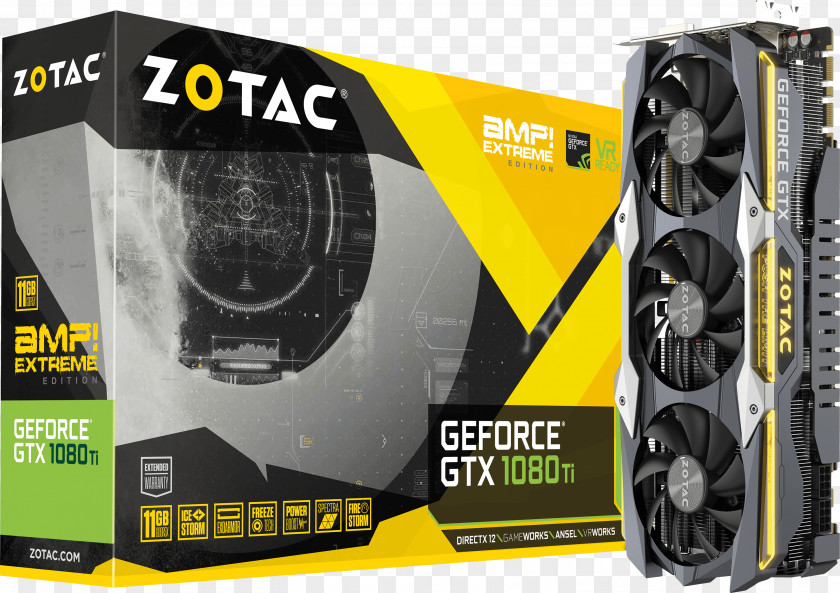 Computer Graphics Cards & Video Adapters NVIDIA GeForce GTX 1080 Ti ZOTAC 英伟达精视GTX PNG