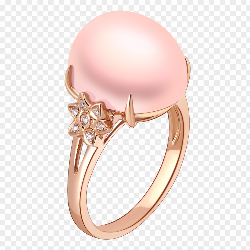 Diamond Pearl Ring Jewellery PNG