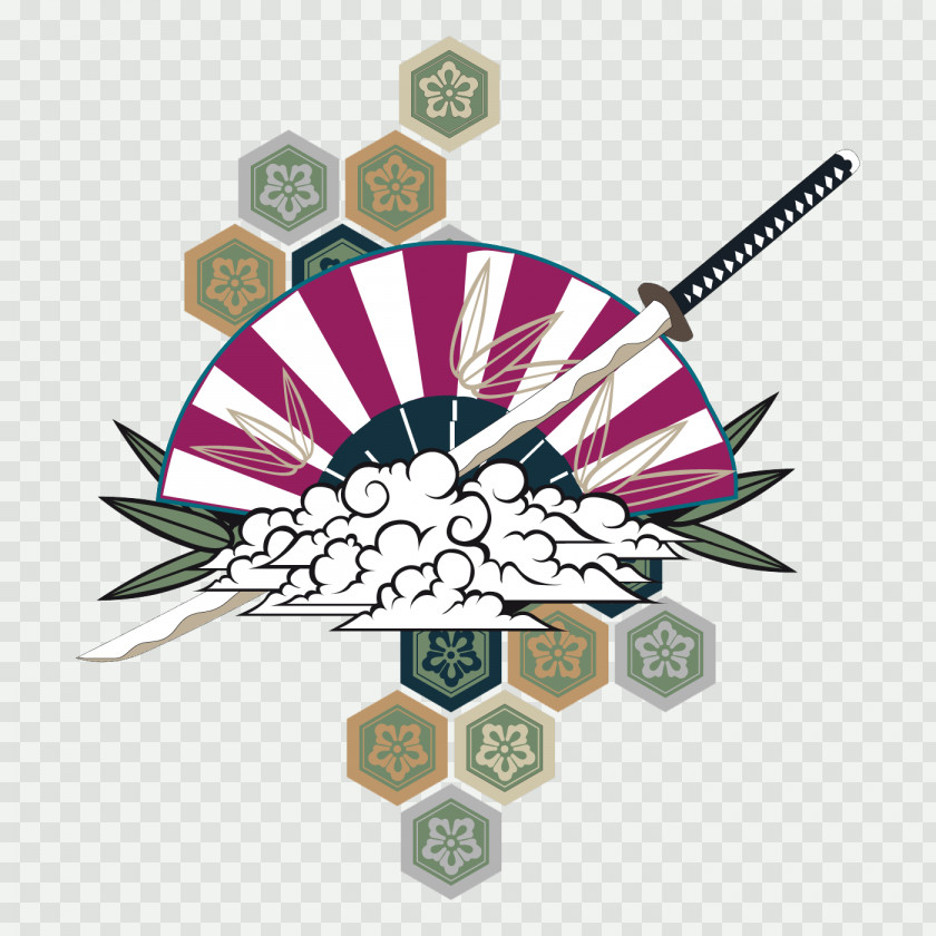 Vector Japan Kendo Background Illustration PNG