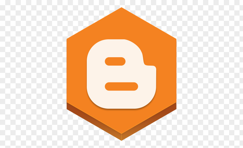 Blogger Symbol Brand Orange Line PNG