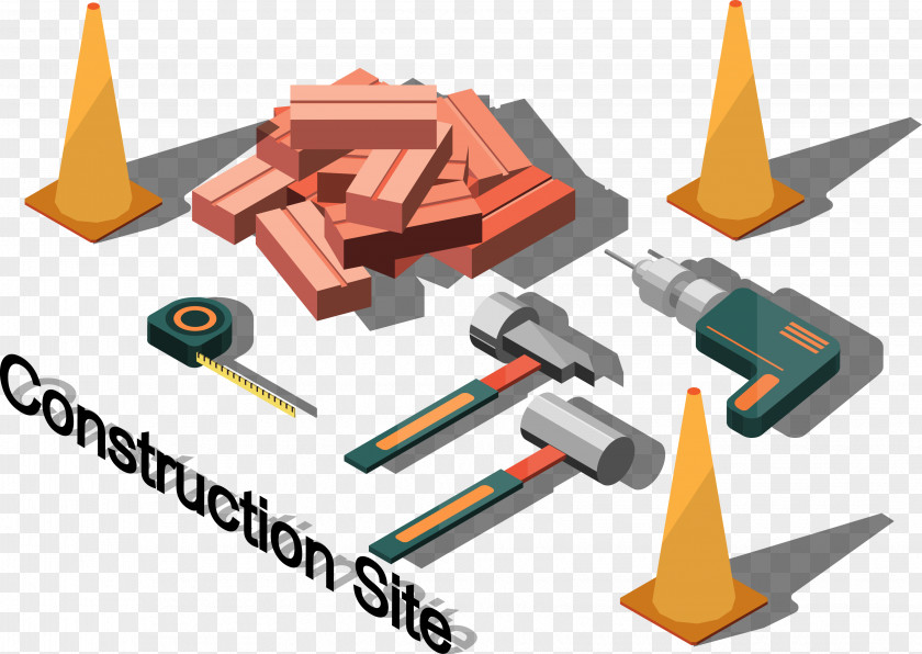 Vector Hammer Infographic Architectural Engineering Illustration PNG