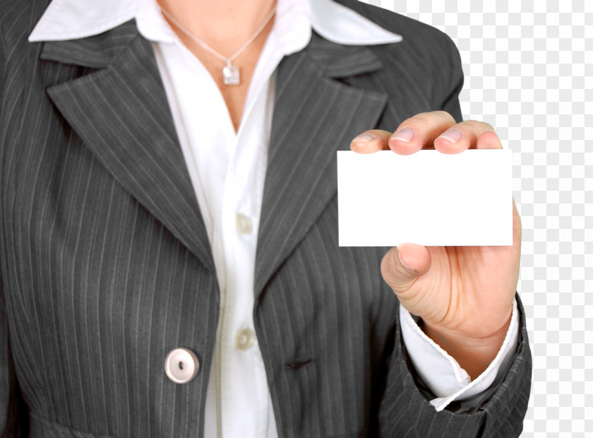 Women Holding Business Card Marketing Industry Sales PNG