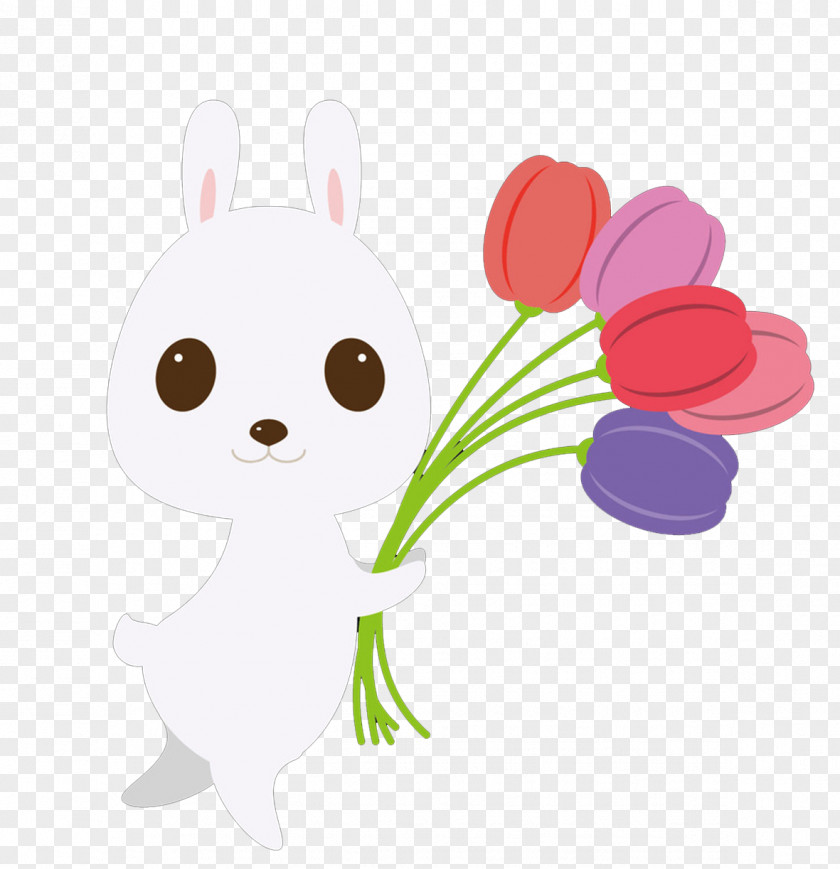Cartoon Bunny Rabbit Easter Clip Art PNG