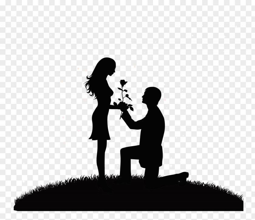 Silhouette Couple Next Month Cartoon Drawing PNG