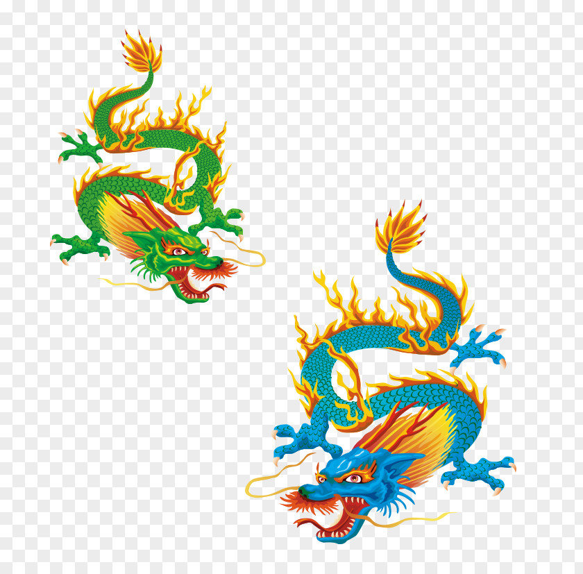 Twin Dragons Dragon Euclidean Vector PNG