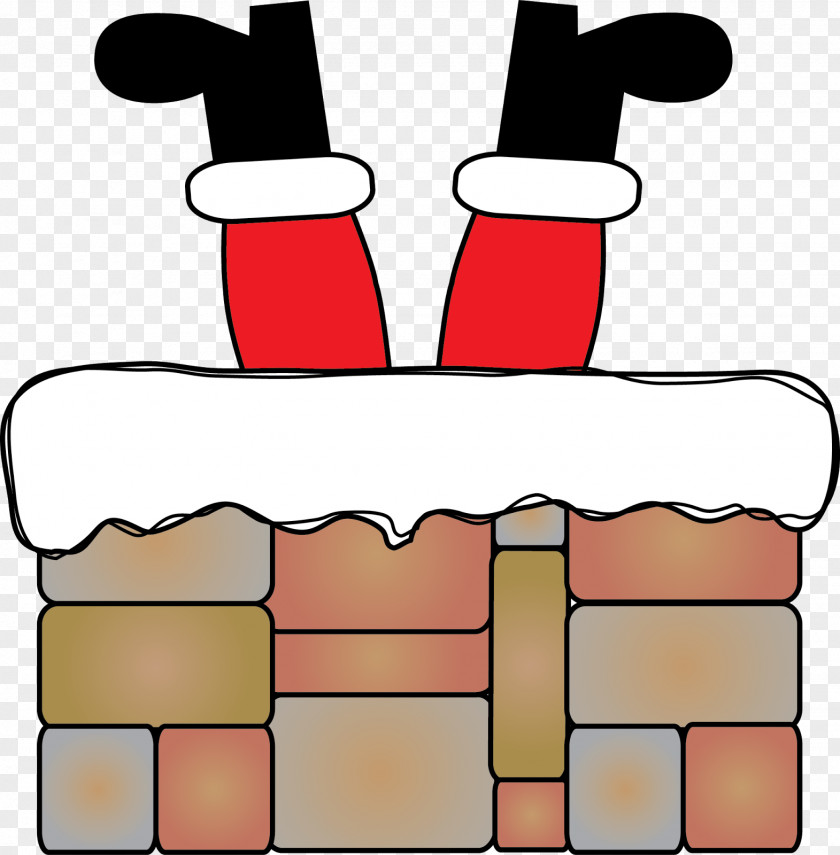 Chimney Santa Claus Fireplace Paper Clip Art PNG