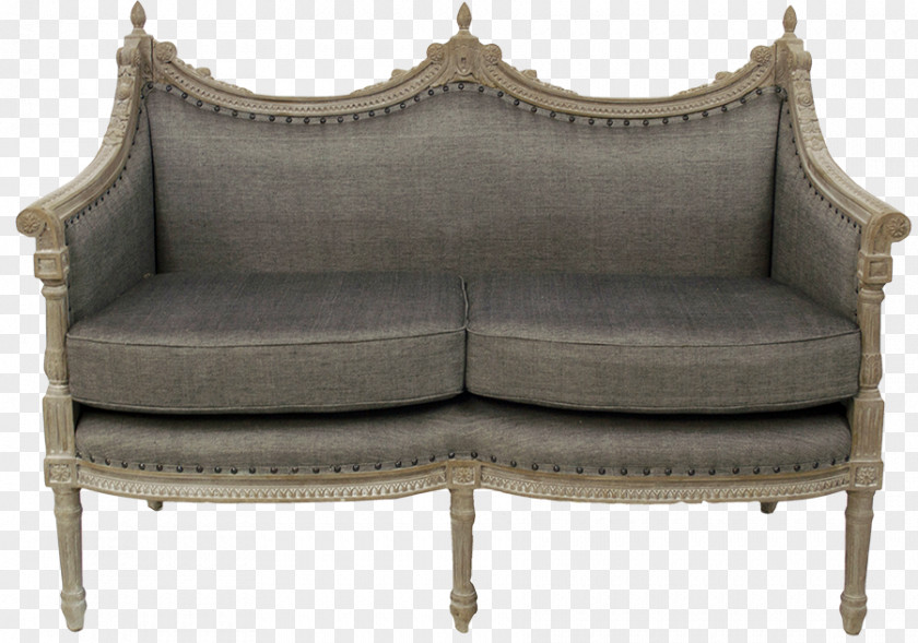 Loveseat Couch Velvet Sofa Design Grey PNG