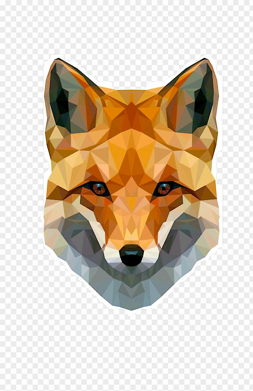 Fox With Headdress Geometry Drawing Polygon Triangle Number PNG
