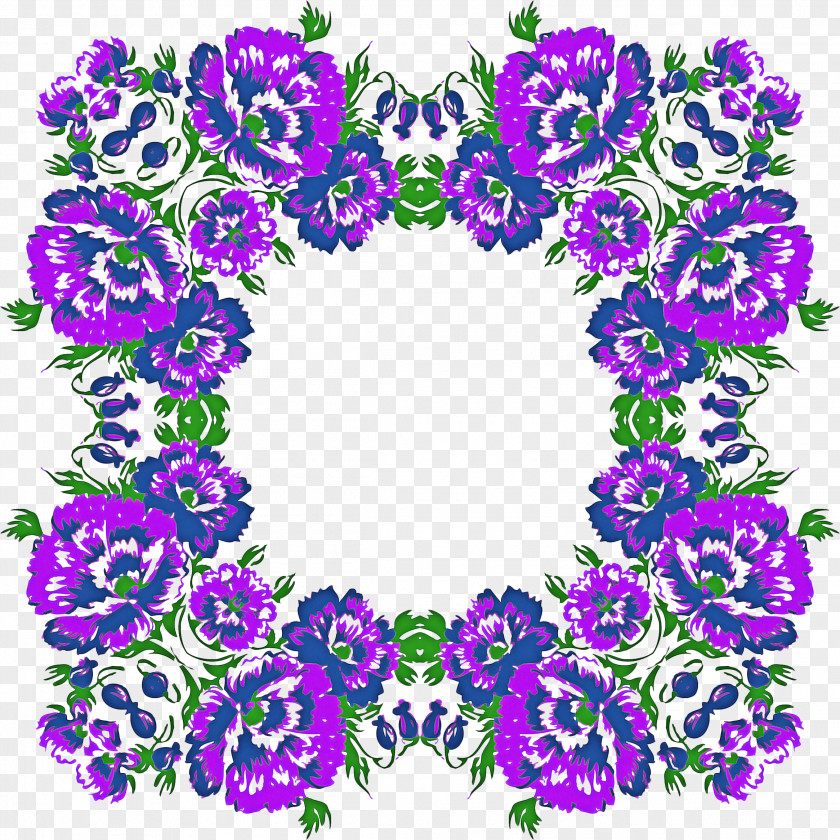 Lei Plant Purple Flower Wreath PNG