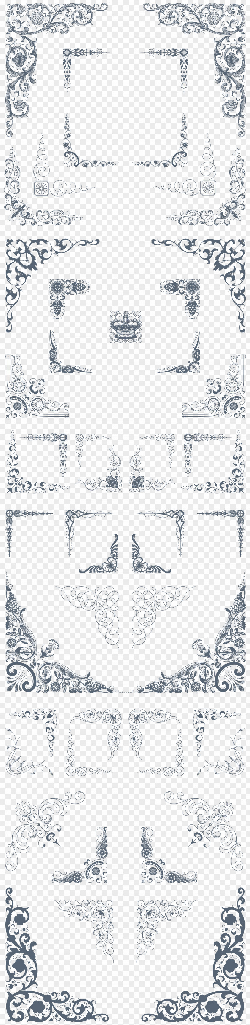 Light Effect Decorative Frame Black And White PNG