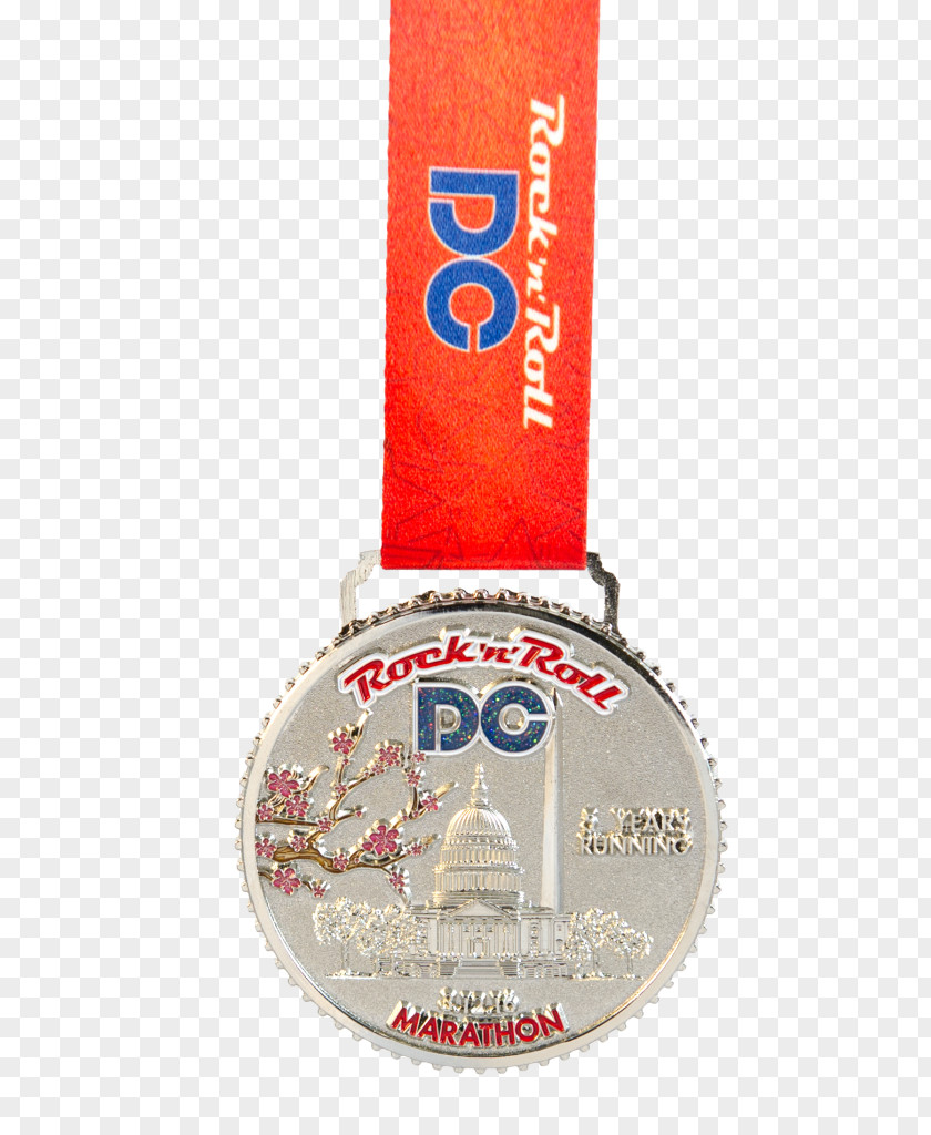 Marathon Race Gold Medal Rhode Island State House Rock 'n' Roll Series PNG