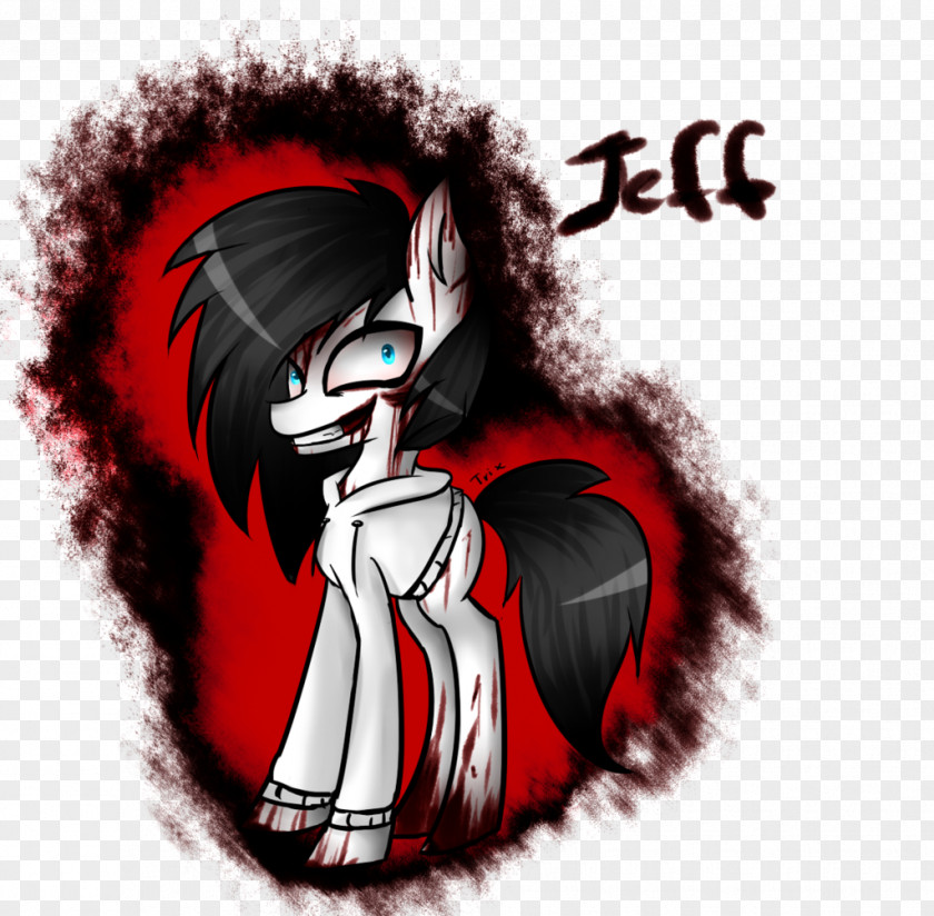 Jeff The Killer Pony Drawing Art PNG