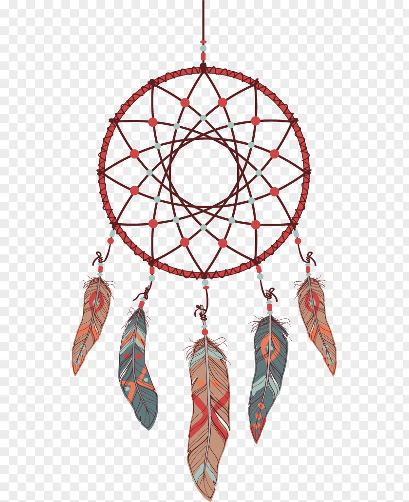 Scarlet Dreamcatcher Illustration PNG