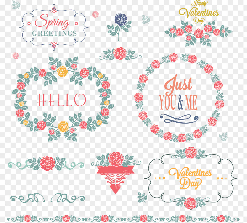 Valentine Lace Tag Pattern PNG
