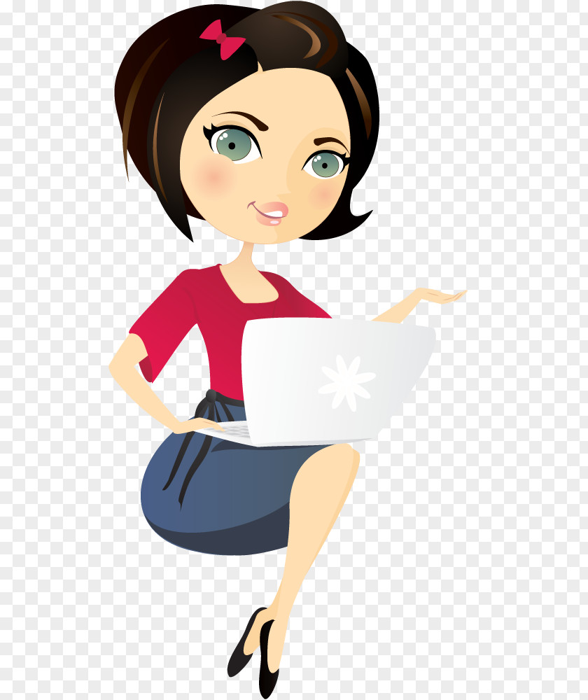 Virtual Assistant Denise Blog Cartoon Clip Art PNG