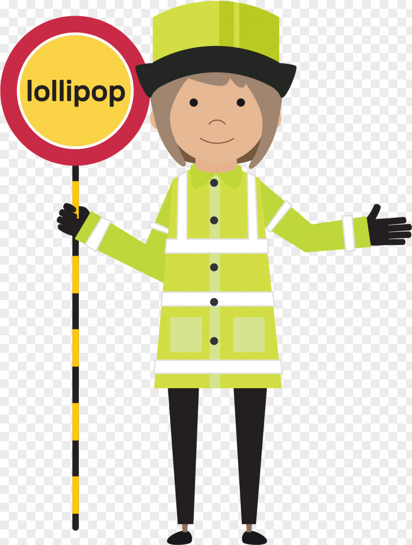 Child Junior Safety Patrol Lollipop Cartoon PNG