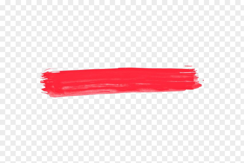 Red Ink Lines Brush Watercolor Painting PNG