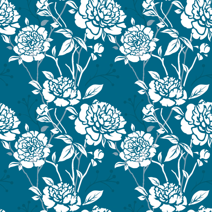Blue Roses Pattern PNG