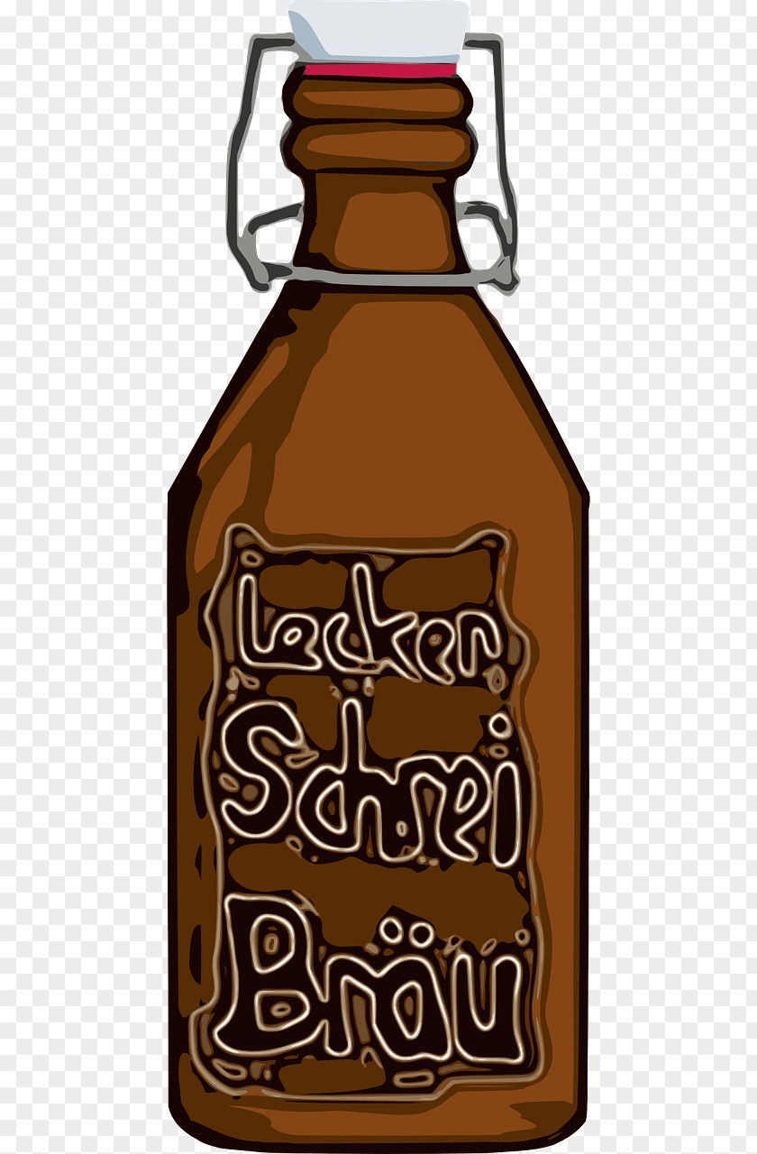 Brown Bottle Root Beer Drink Clip Art PNG