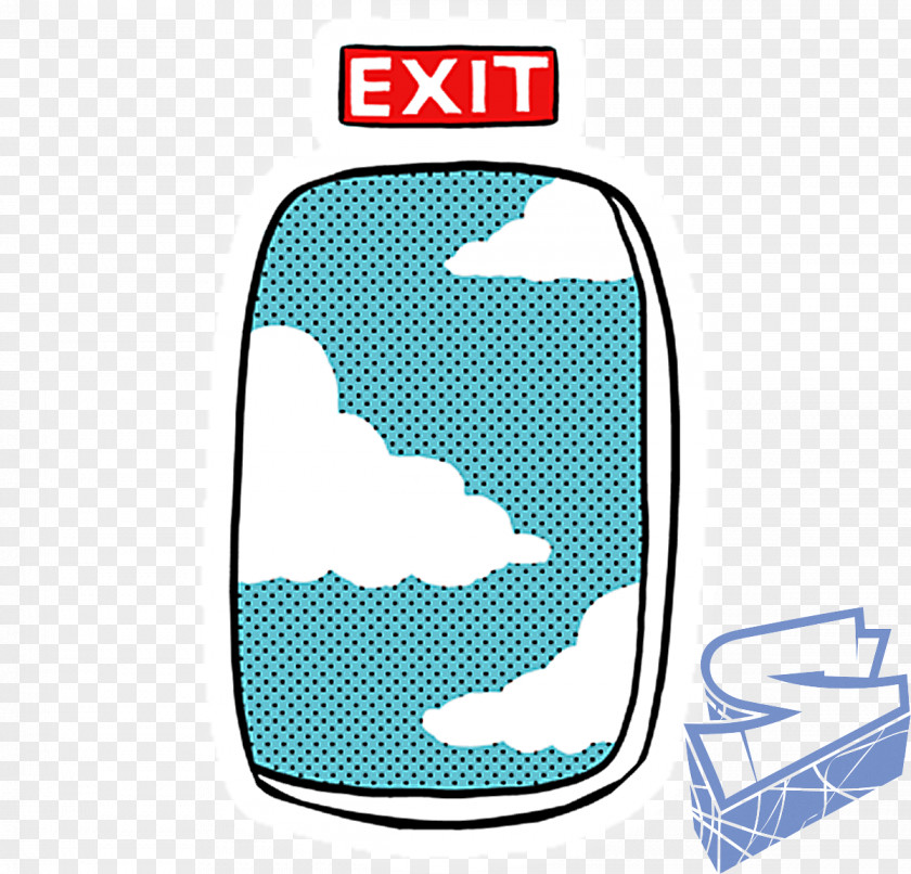Emergency Exit Sticker Humour We Heart It Tumbler PNG