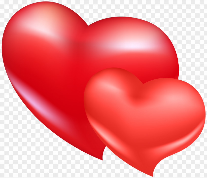 Two Red Hearts PNG Clip Art Image Heart Valentine's Day Color Emoji PNG