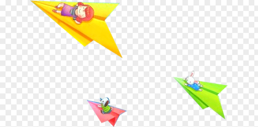 Cartoon Paper Airplane, Creative Taobao Plane Airplane PNG