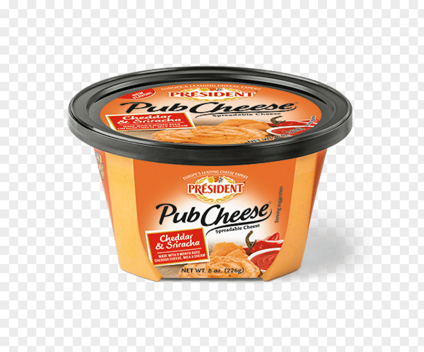 Cheese Wedge Président Cheddar Pub Spread PNG