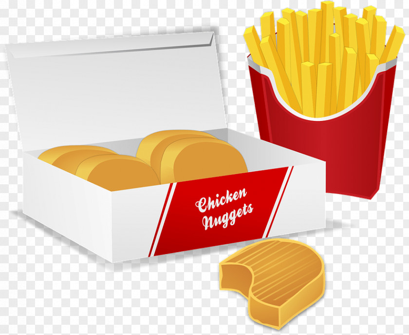 Chicken Nugget French Fries Fried Fast Food PNG