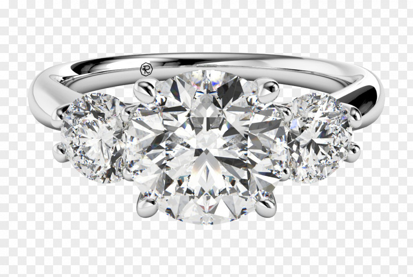 Hand Painted Diamond Ring Engagement Wedding PNG