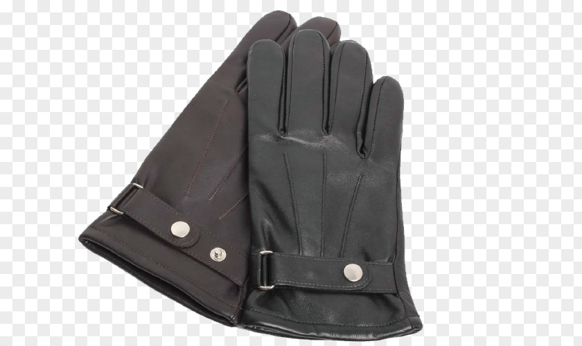 Leather Gloves Glove Safety Black M PNG