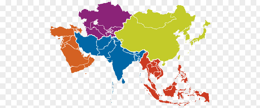Asia Vector Map PNG
