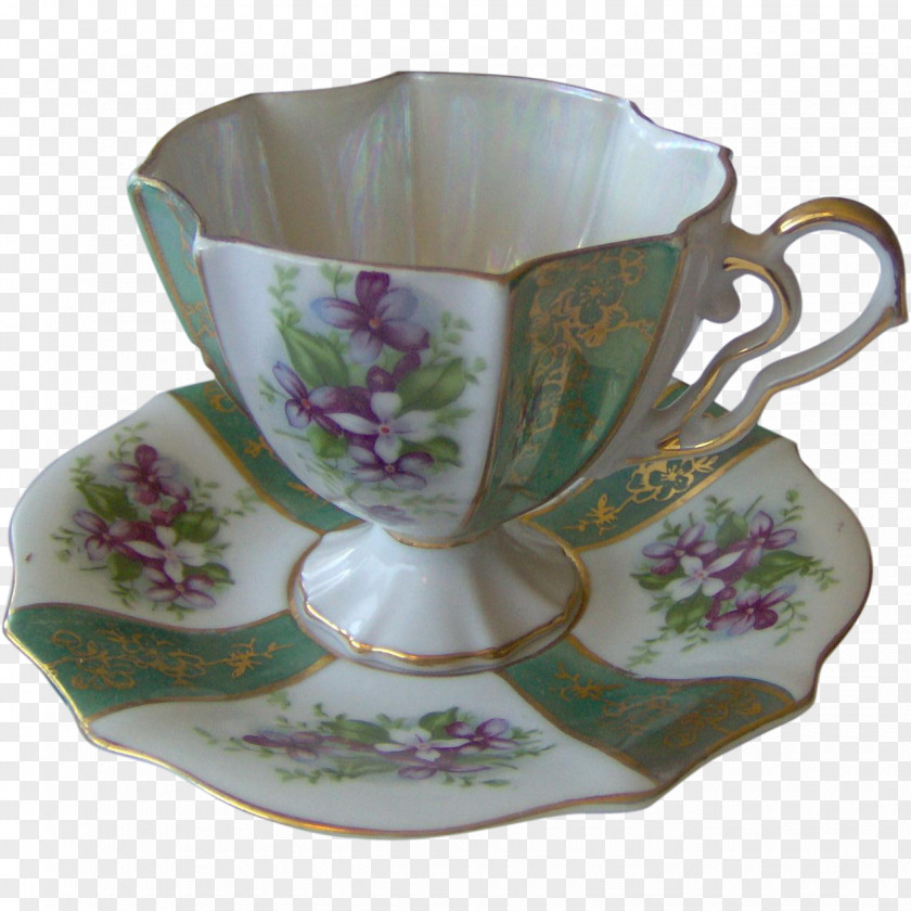 Hand Painted Teacup Tableware Saucer Coffee Cup Ceramic Porcelain PNG