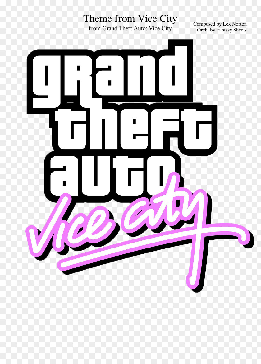 Grand Theft Auto V Logo Auto: Vice City Soundtrack Lex Horton PNG