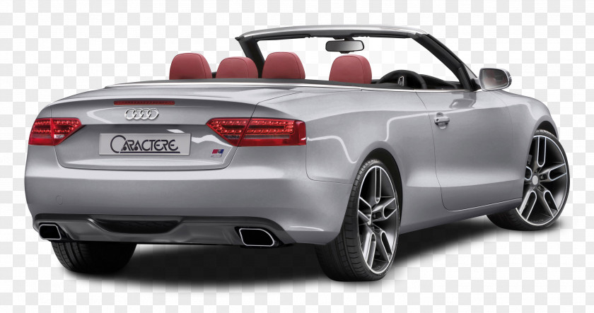 Audi A5 CABRIO Grey Back View Car PNG