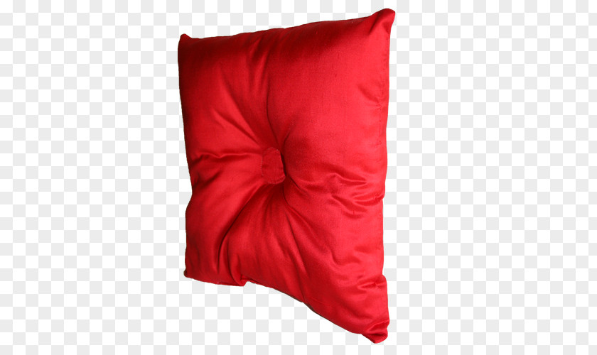 Red Silk Cloth Throw Pillows Cushion Velvet PNG