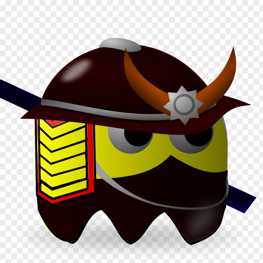 Samurai Pac-Man Warrior Clip Art PNG