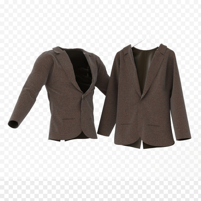 Brown Suit 3D Modeling Clothing Computer Graphics Collar PNG