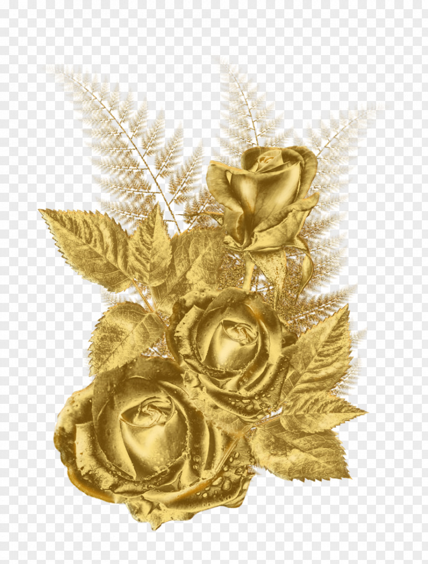 Gold Flower Frame Transparent Rose Clip Art PNG