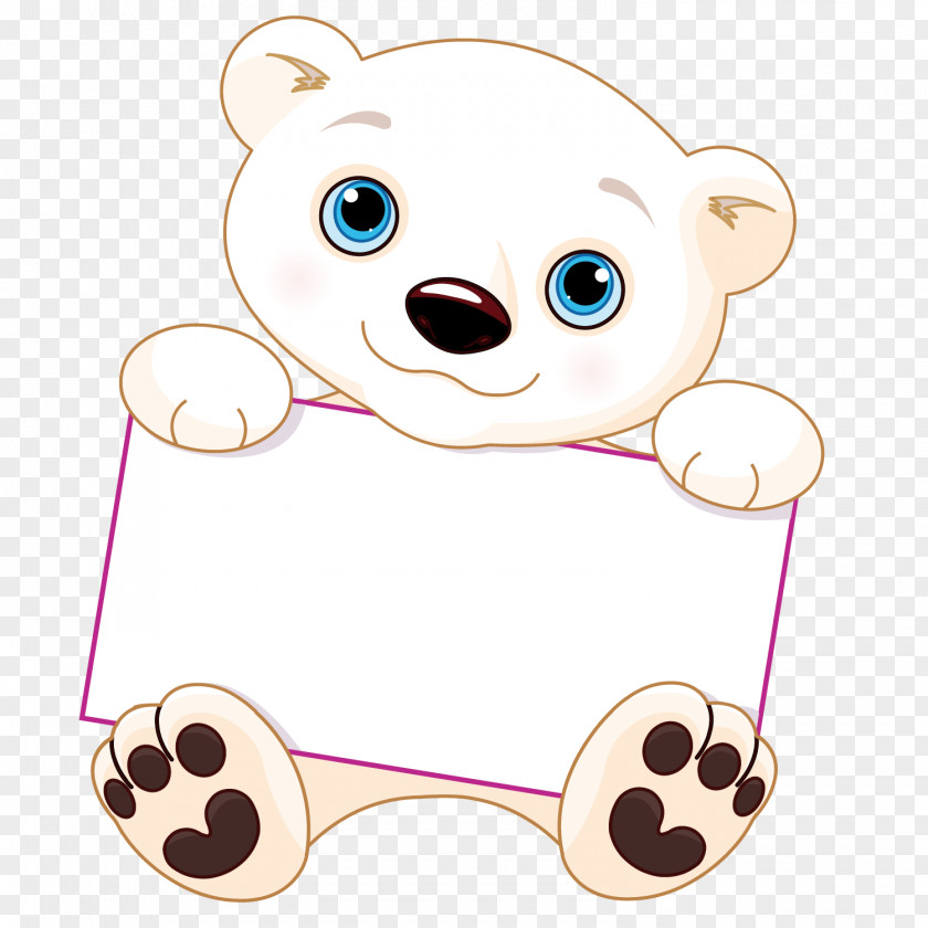 Holding The Sketch Of Bear Polar Cuteness Clip Art PNG