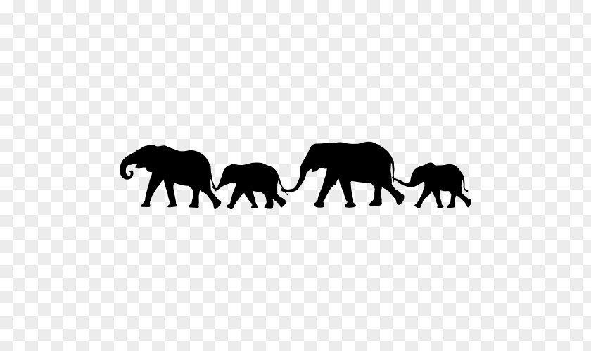 Silhouette Indian Elephant African Elephantidae T-shirt PNG