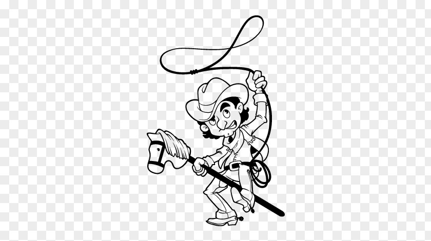 Cowboy Drawing Lasso Vaquero PNG