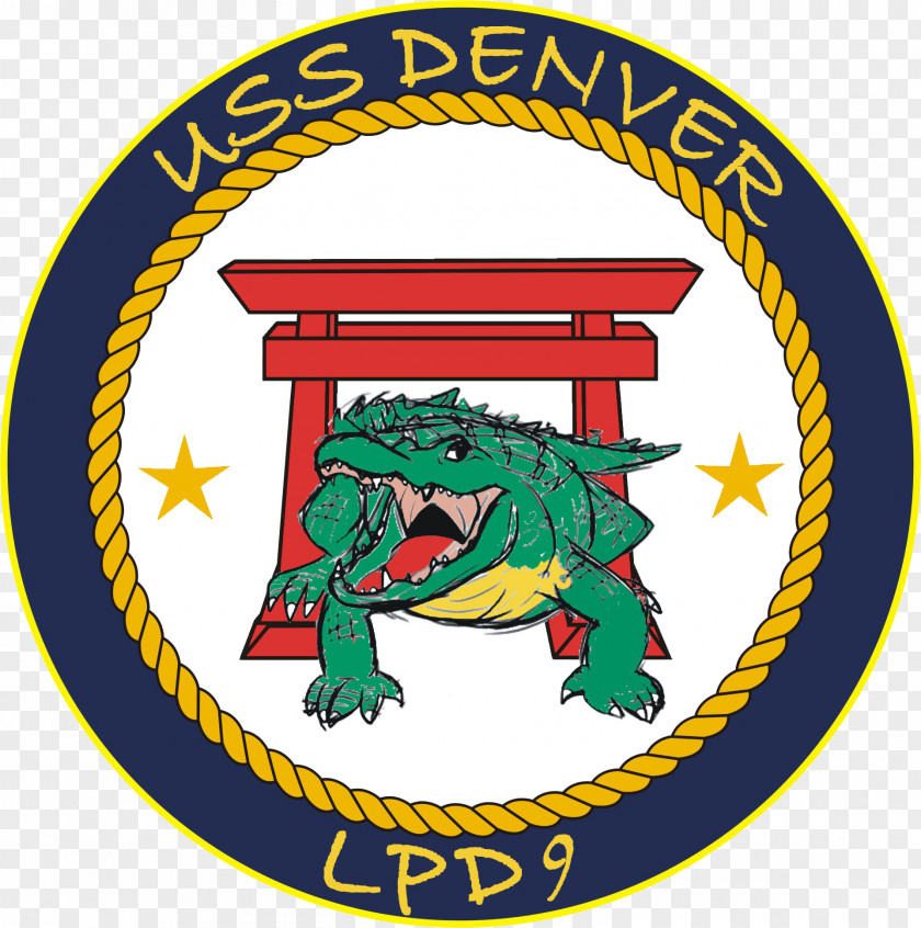 Crest United States Navy USS Denver (LPD-9) Austin-class Amphibious Transport Dock PNG