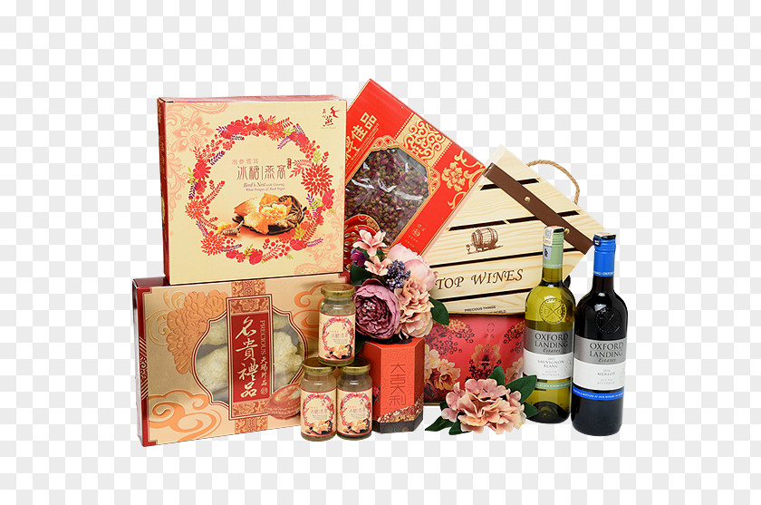 Wine Mishloach Manot Hamper PNG