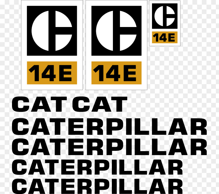 Caterpillar Machine Inc. Brand Logo Decal Pattern PNG