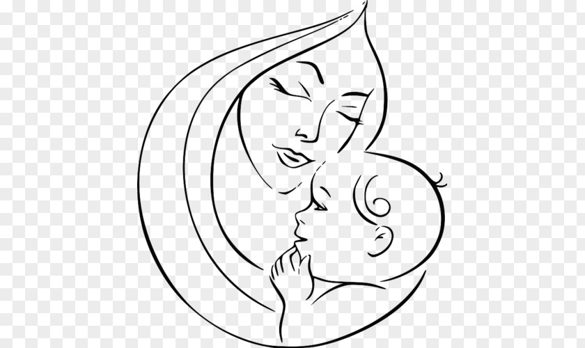 Child Drawing Mother Sketch PNG