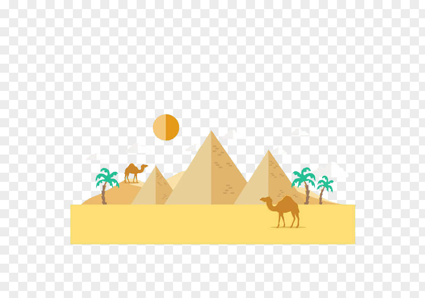 Desert Camel Egyptian Pyramids Ancient Egypt Temple PNG