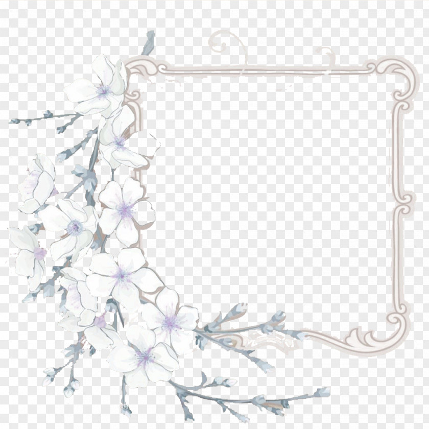 Lavender Fancy Skeleton Frame Border Texture National Cherry Blossom Festival PNG