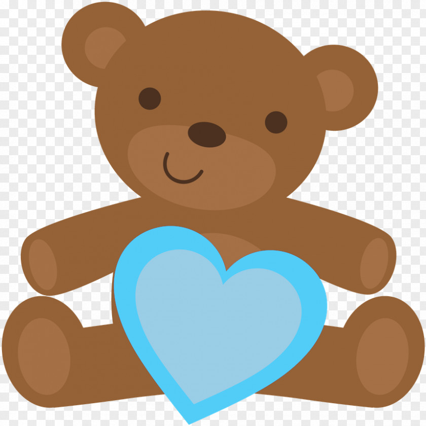 Brown Bear Heart Teddy PNG