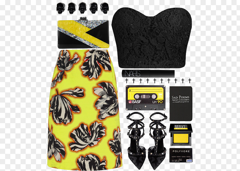 Women With Casual Fashion Brand Yellow Compact Cassette PNG