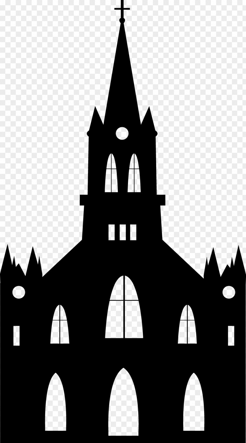 Castle Silhouette Euclidean Vector Church Religion PNG